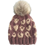 Cheetah Hat - Mauve/Latte