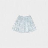 Philo Girl Skirt, Flowery Aqua Blue