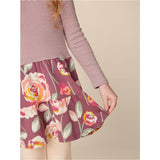 Mix Print Long Sleeve Tiered Twirl Skirt Dress, Multi
