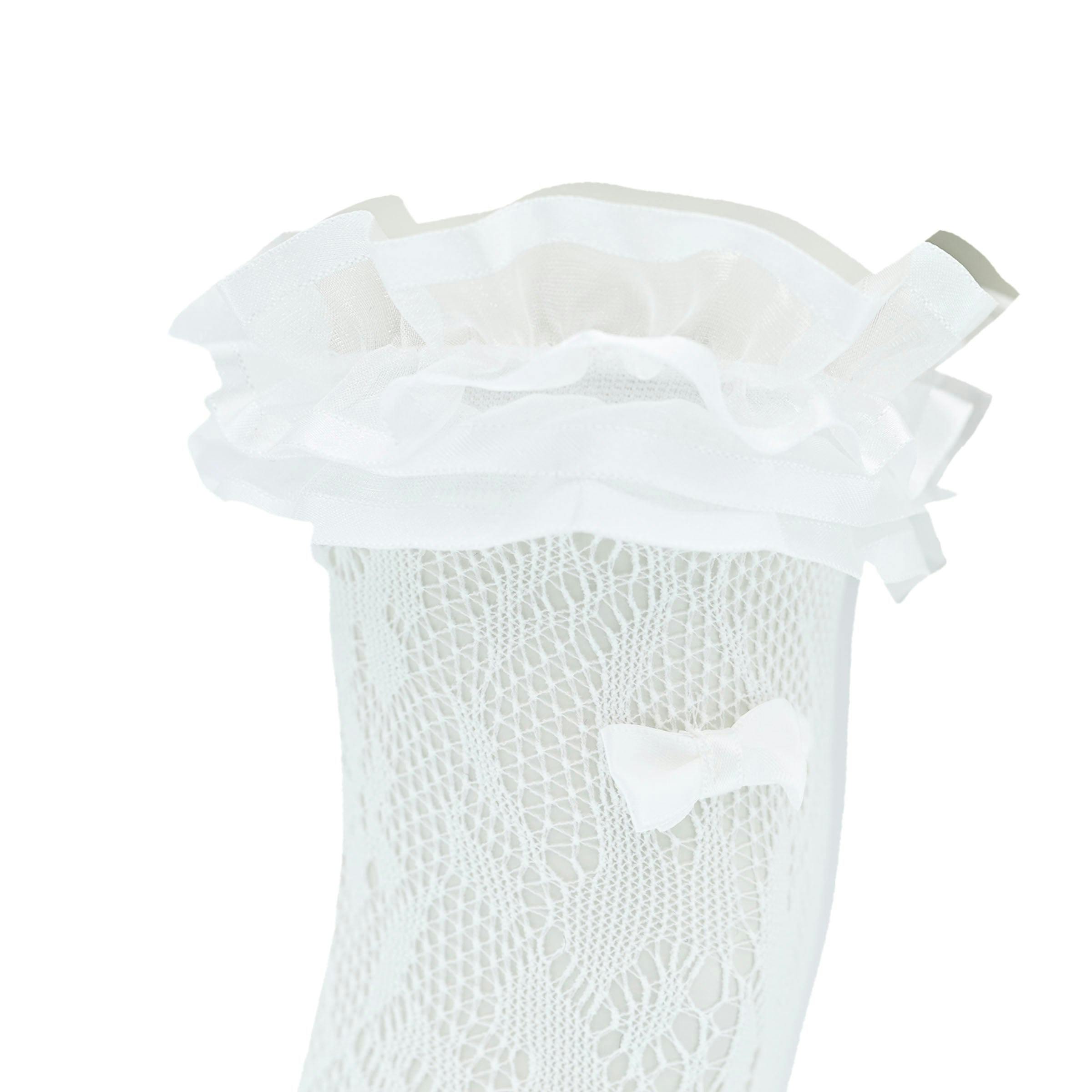 Layered Ruffle Bow Socks