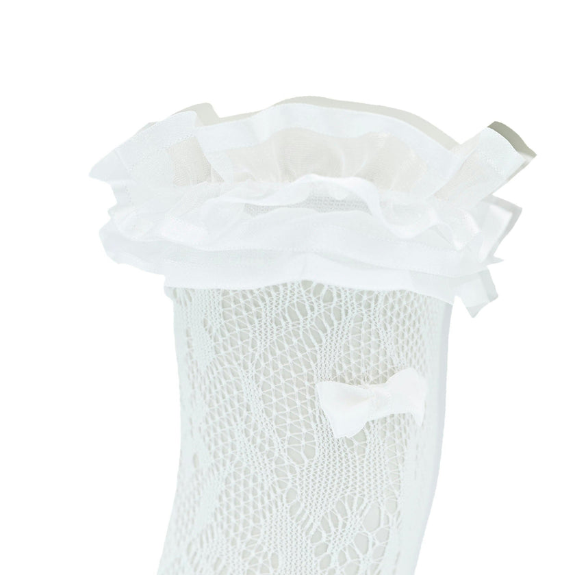 Layered Ruffle Bow Socks