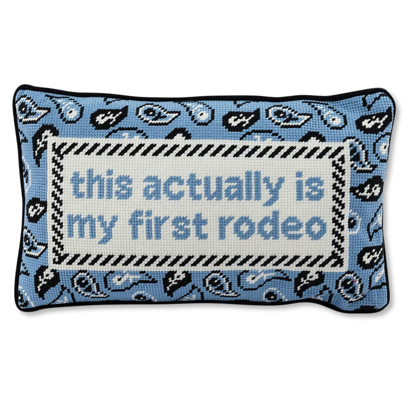 First Rodeo Needlepoint Pillow