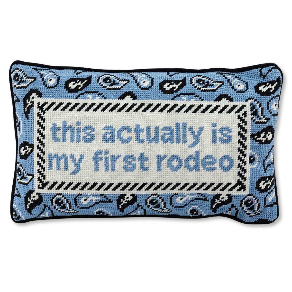 First Rodeo Needlepoint Pillow