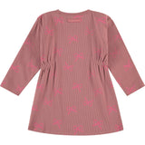 Bows Ribbed Long Sleeve Dress