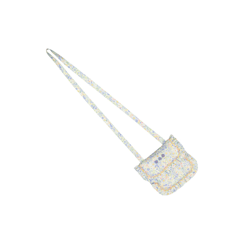 Ondine Blue Floral Smocked Purse