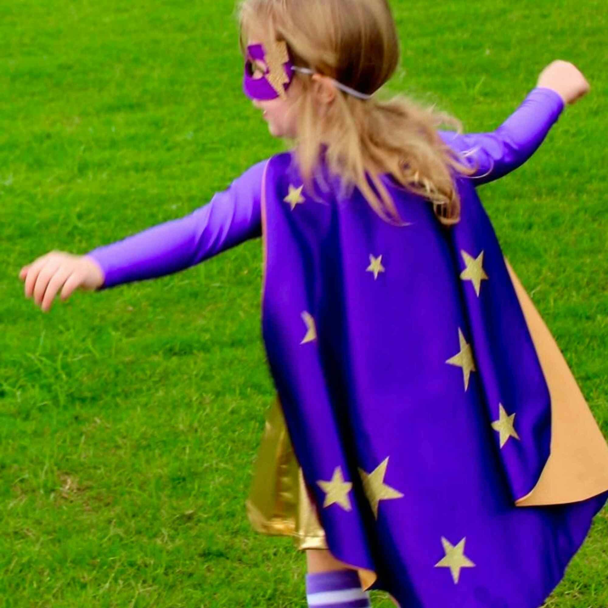 Superhero Star Power Cape Set, Purple