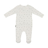 Pointelle Leaves Footie and Beanie Set