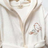 Beige Autumn Bird Robe