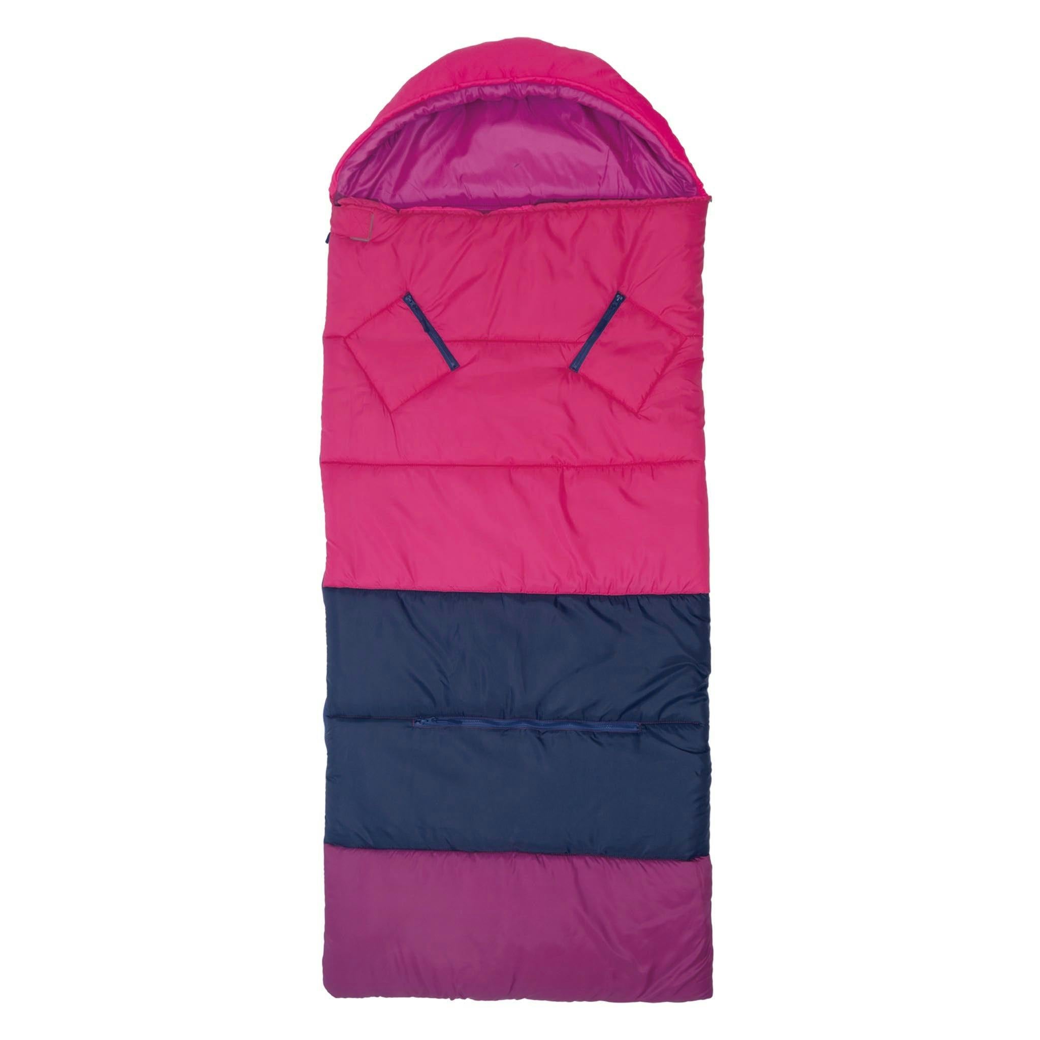 Sleep-N-Pack™ – Big Kid Size | Color Block Raspberry Sorbet, Navy & Winterberry