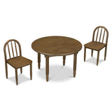 Liberty Play Table & Spindle Chairs Set in Natural Walnut