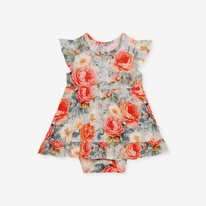 Mary Lou Ruffled Twirl Bodysuit Dress