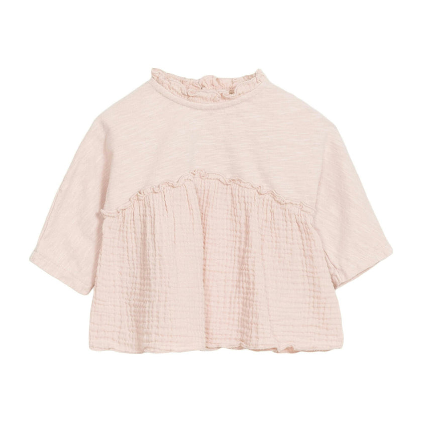 Ruffled High Neck Top