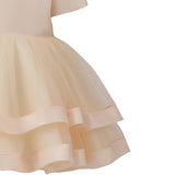Champagne Suttona Satin Bow Dress