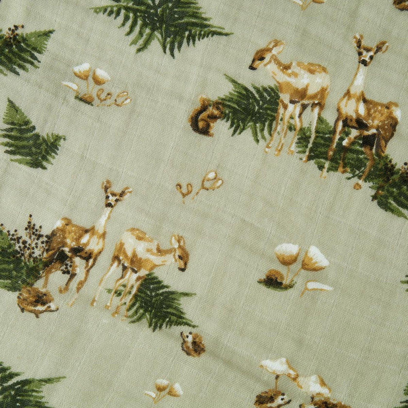 Forest Party Organic Cotton Crib Sheet
