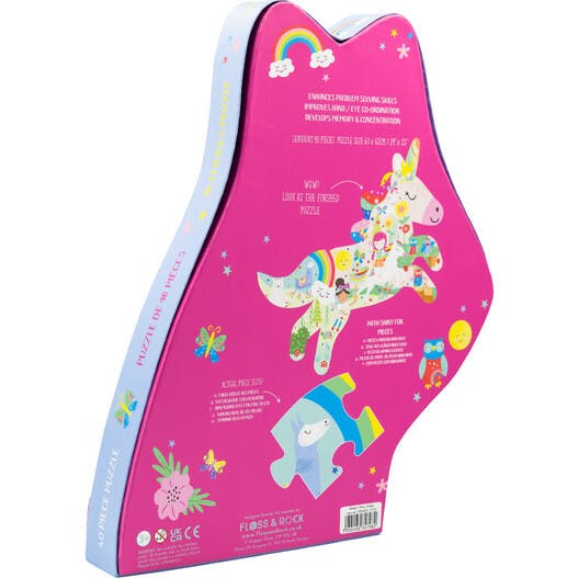 Rainbow 40pc "Unicorn" Shaped Jigsaw