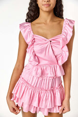 Ophelia Satin Top Peony Pink