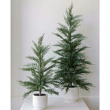 2' Faux Cedar Tree, Set of 2