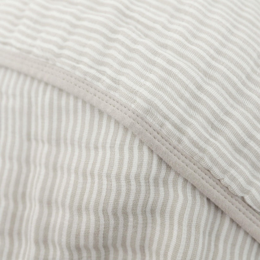 Original Organic Cotton Muslin Quilt - Sand Stripe