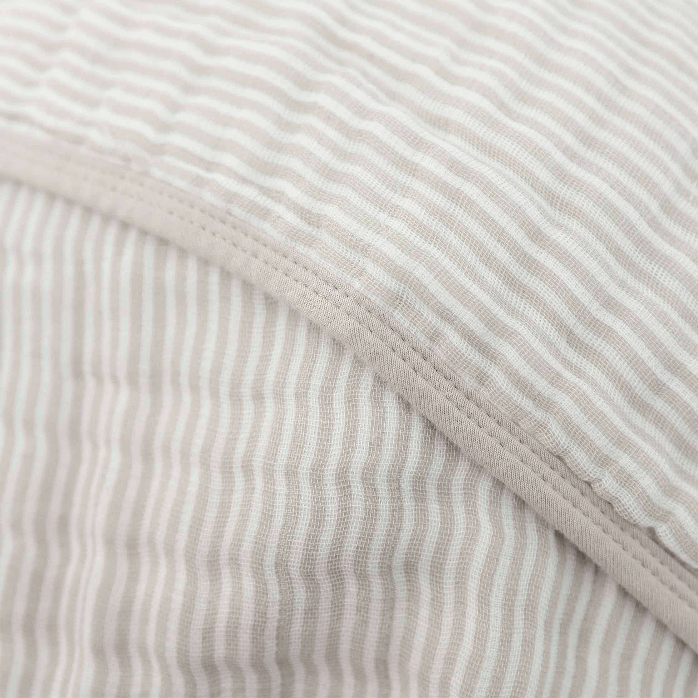 Original Organic Cotton Muslin Quilt - Sand Stripe
