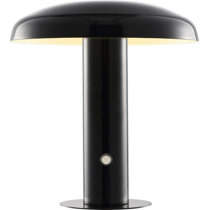 Suillius 11" Contemporary Bohemian Rechargeable/Cordless Iron Integrated LED Mushroom Table Lamp