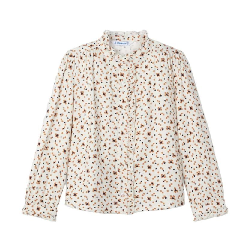 Girl Ruffle Print Blouse