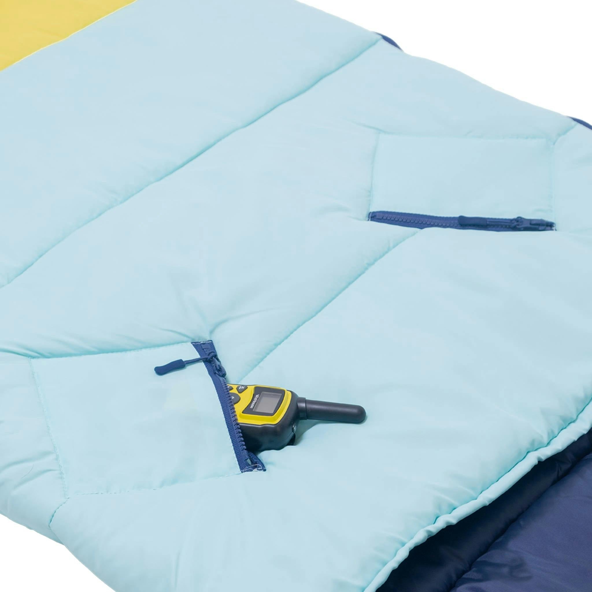 Sleep-N-Pack™ – Big Kid Size | Color Block Cali Teal, Buttercup Yellow & Navy Blue