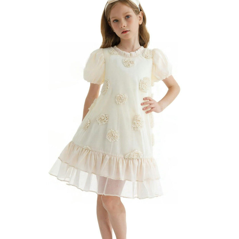 Beige Floral Granada Dress