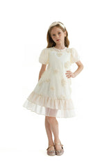 Beige Floral Granada Dress