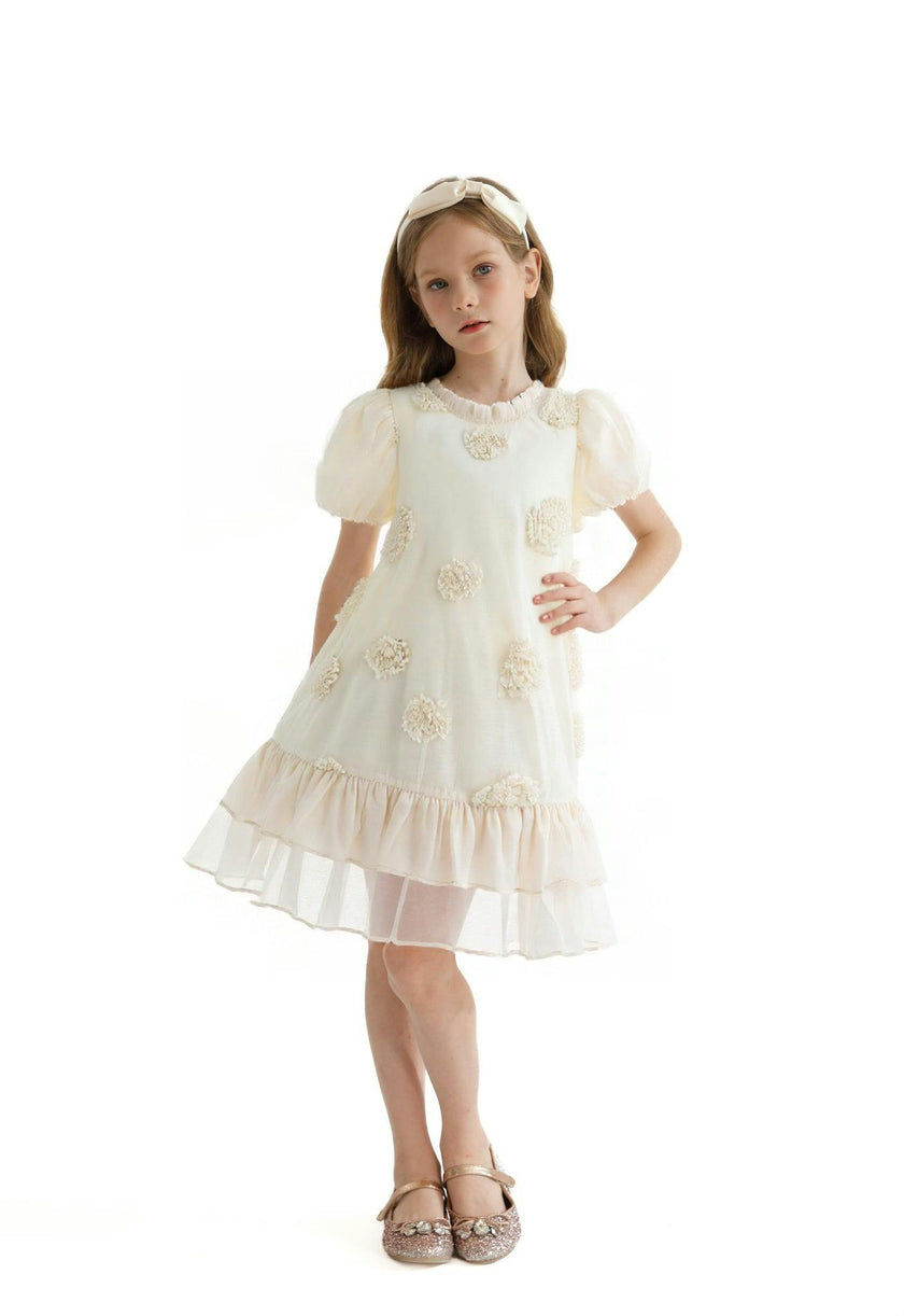 Beige Floral Granada Dress