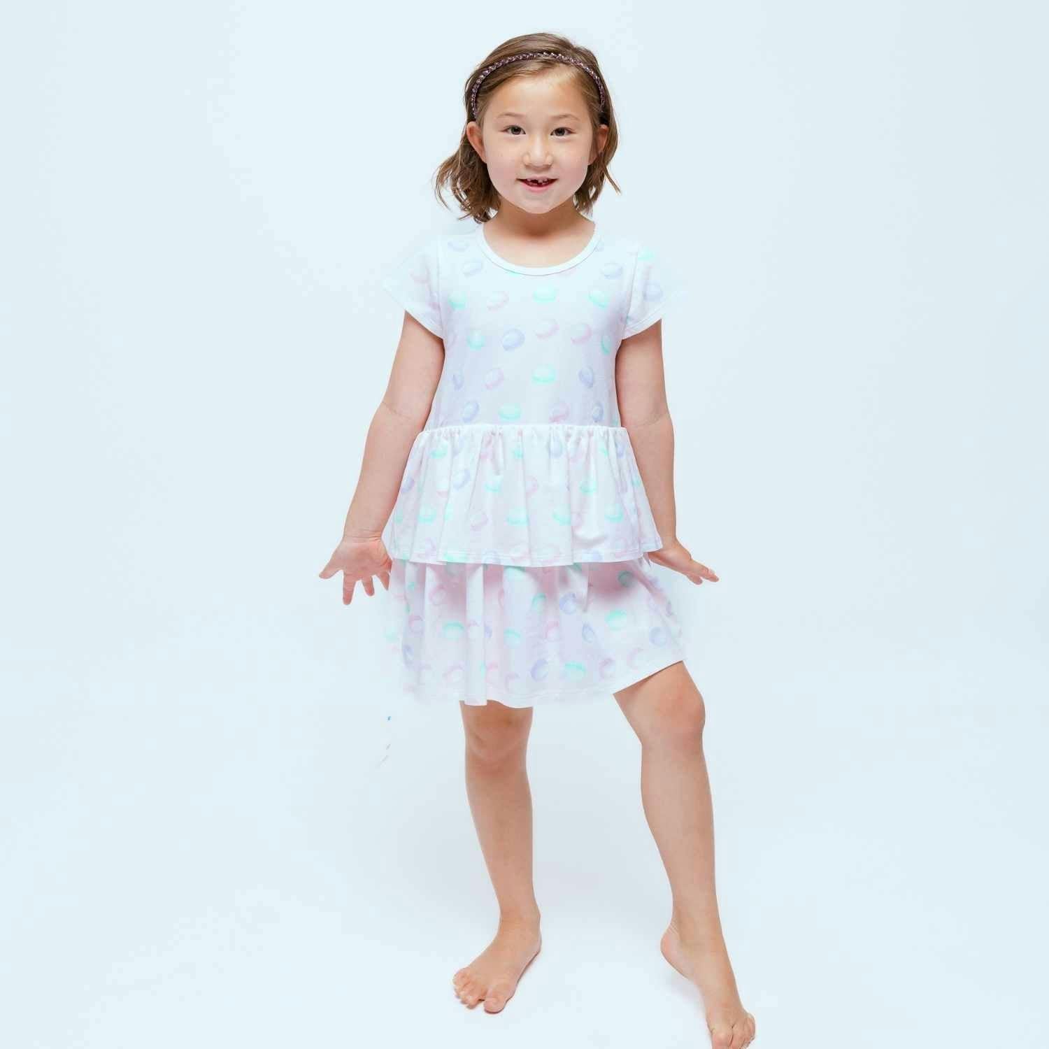 Round Neck 2-Layered Dress With Matching Shorts