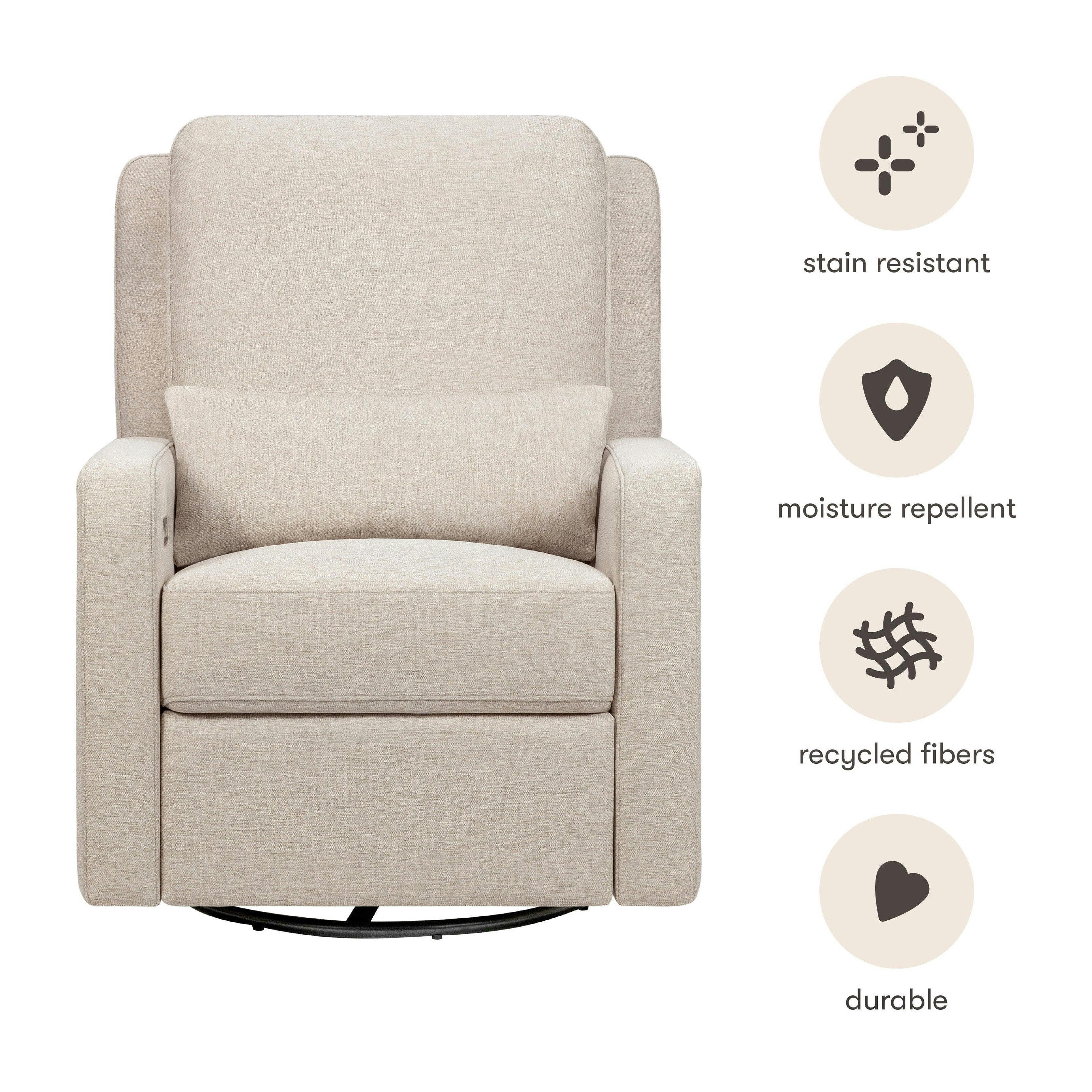 Babyletto Sigi Electronic Recliner and Swivel Glider with USB port