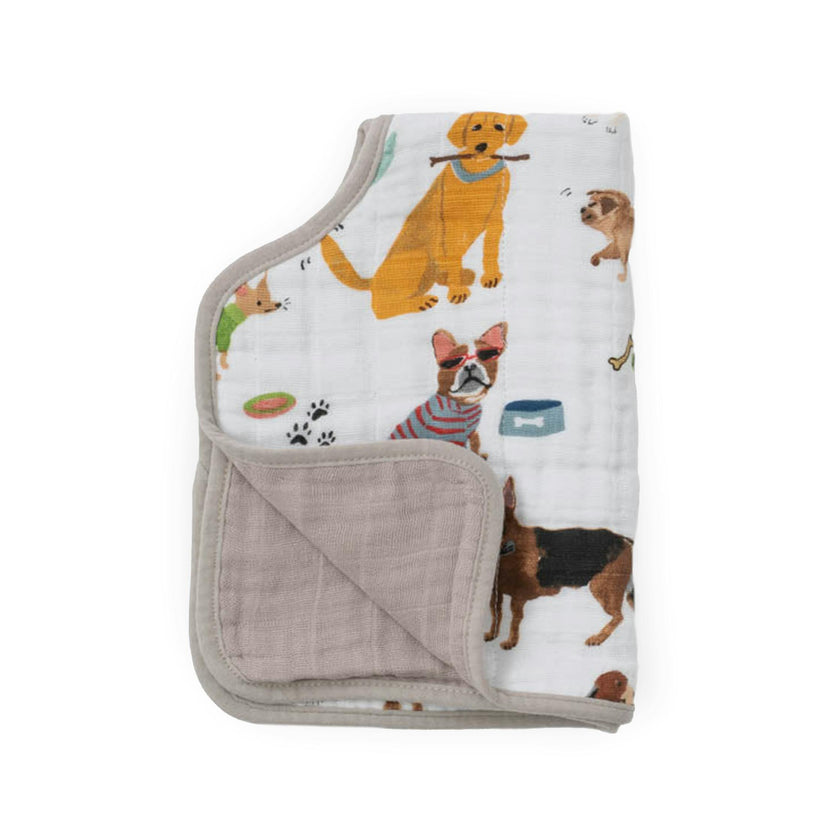Cotton Muslin Burp Cloth - Woof