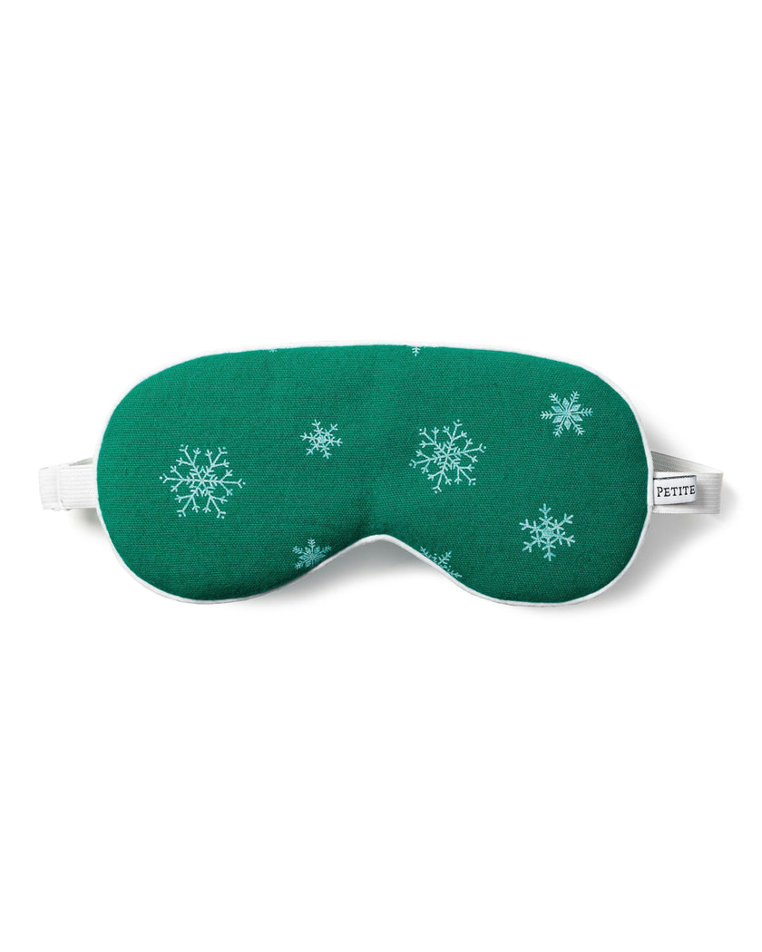 Adult's Flannel Sleep Mask in Emerald Wonderland