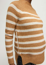 The Softline Side Zip Stripe Maternity and Nursing Sweater