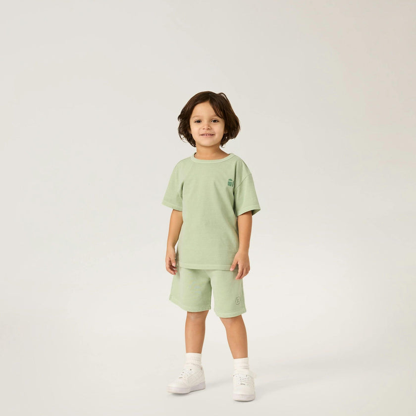 Natural Dye Everyday Shorts in Honeydew