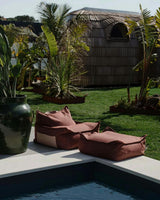Pomegranate Outdoor Square Ottoman