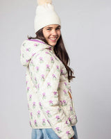 Kids Puffer Jacket in Winter White Marigold