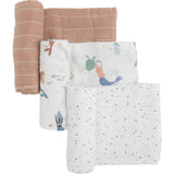 Cotton Muslin Swaddle Blanket 3 Pack - Mermaids