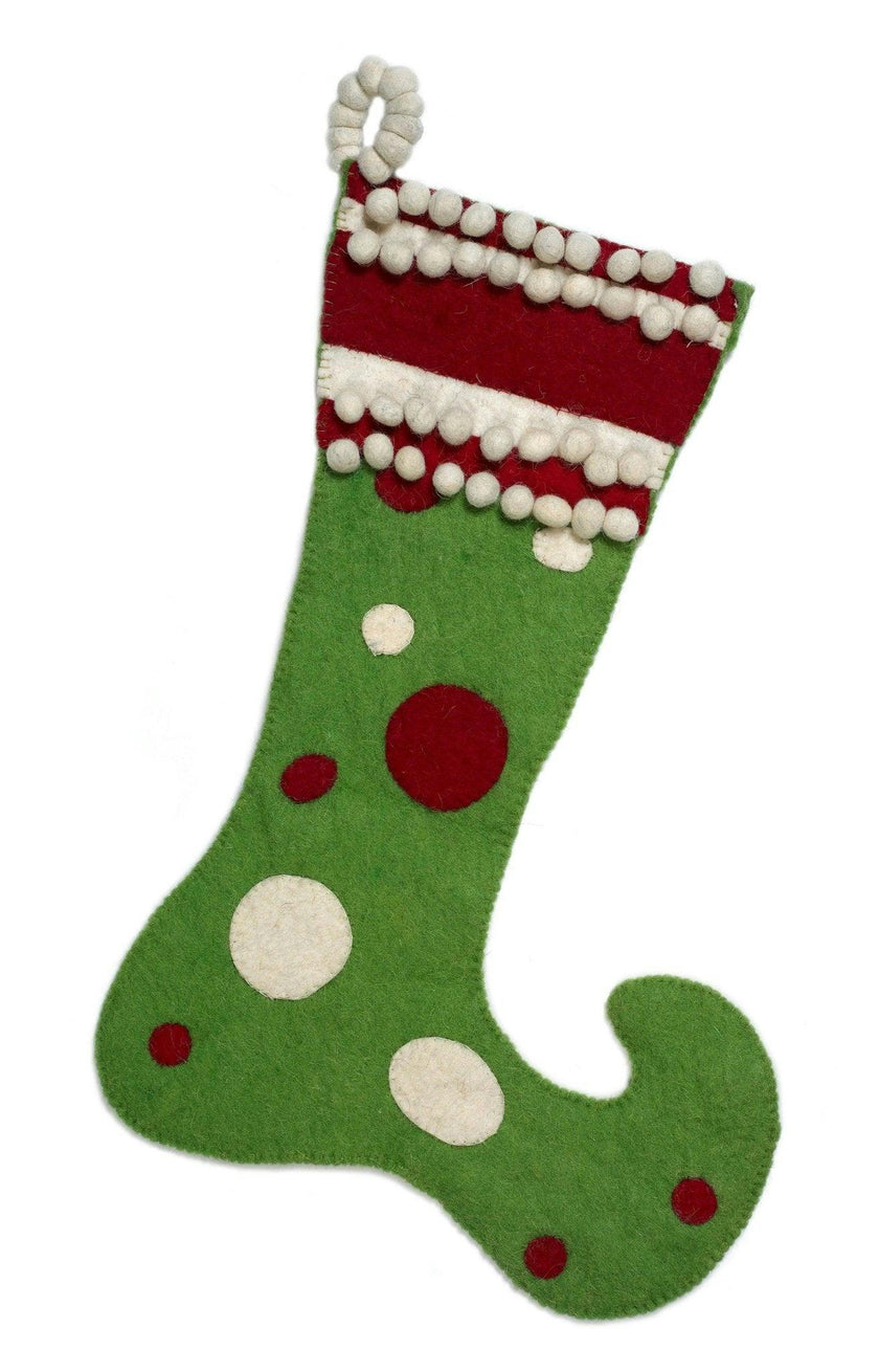 Jester Hand Felted Wool Christmas Stocking