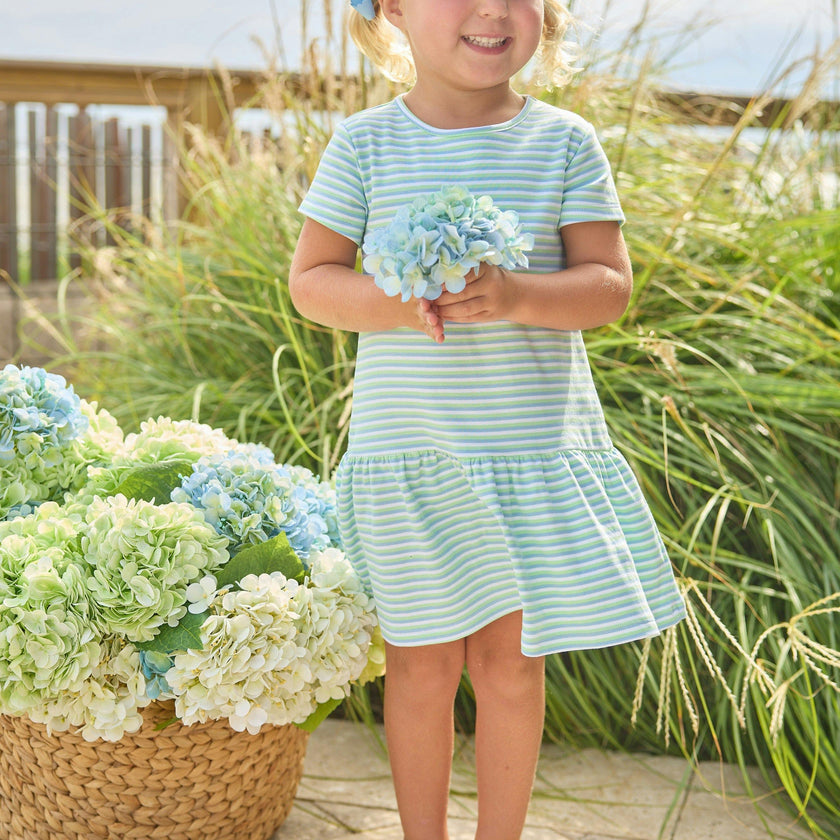 Kari T-Shirt Dress - Greenview Stripe