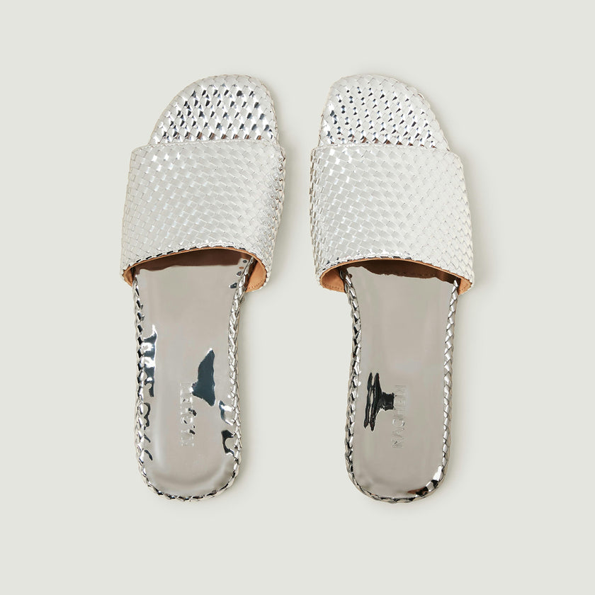 St. Barths Slide Metallic | Silver