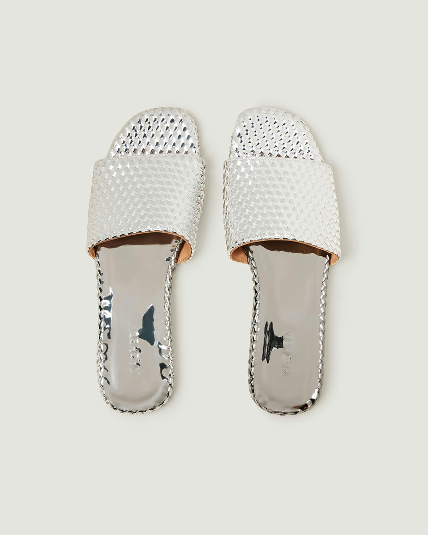 St. Barths Slide Metallic | Silver