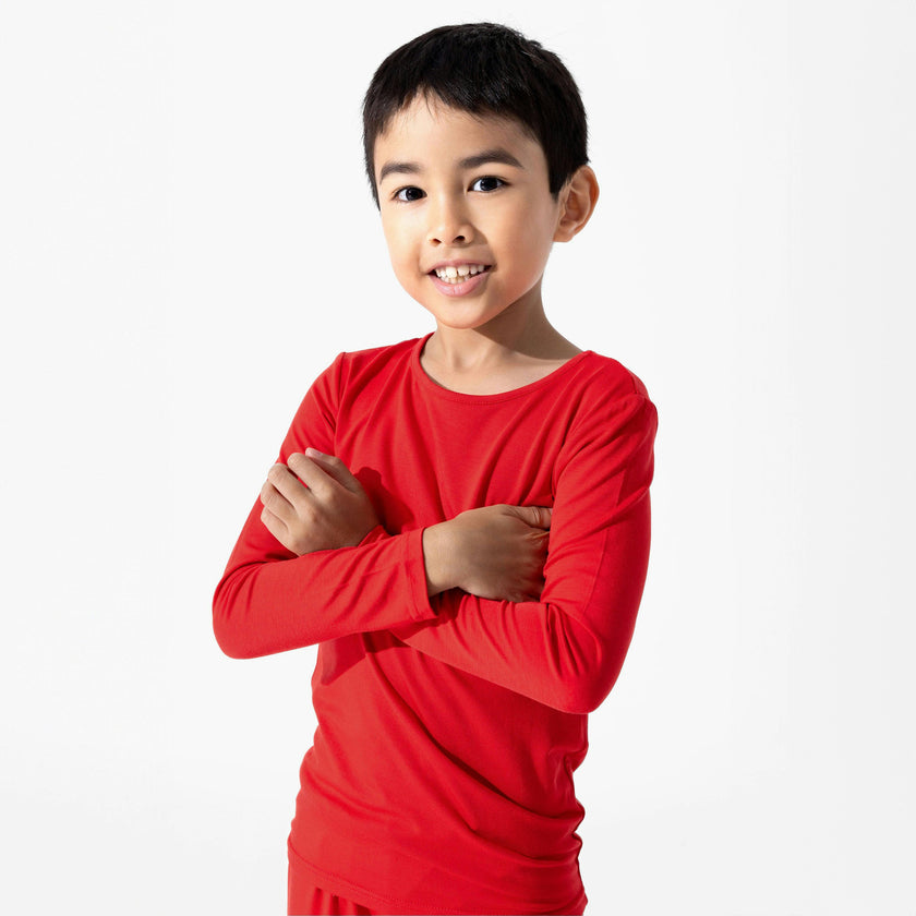Winterberry Red Kids Bamboo Pajamas