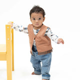 Solid Mocha Mousse - Western Fringe Vest