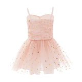 Light Pink Marivelle Sequin Tulle Dress