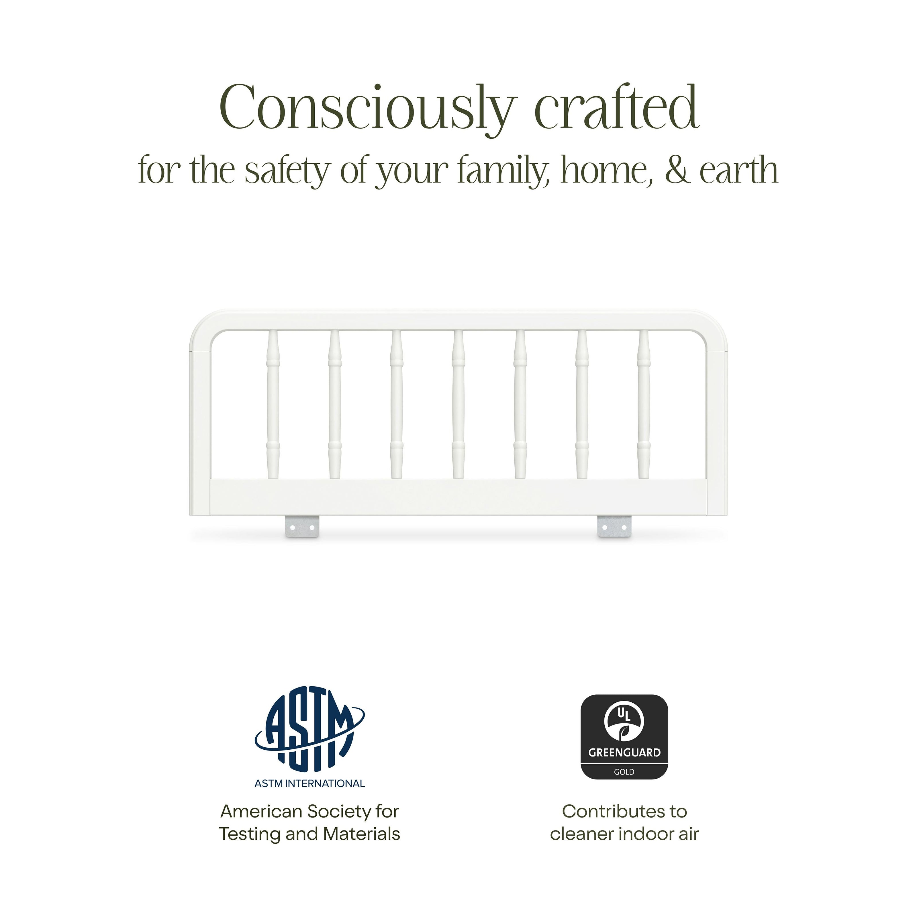 Liberty Spindle Twin/Full Bed Guardrail in Warm White