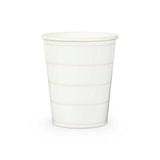 Blush Frenchie Striped 9 oz Cups