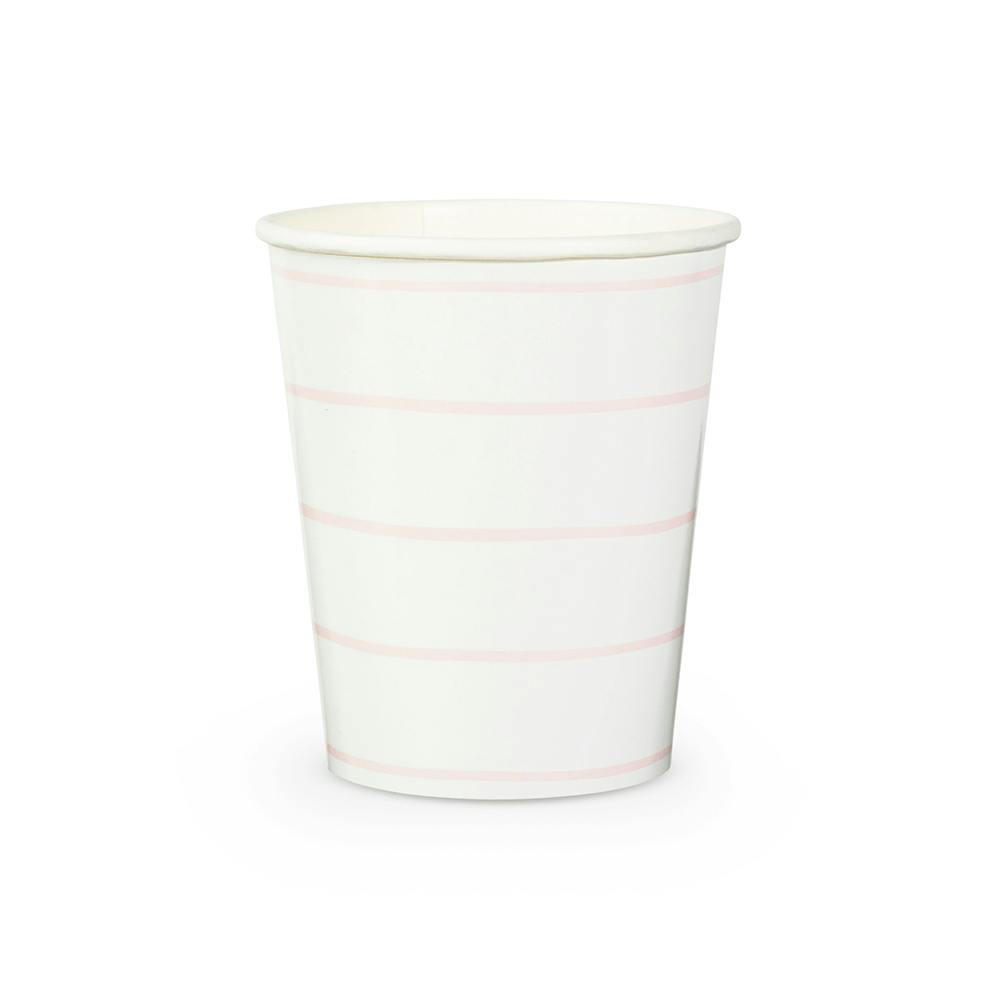 Blush Frenchie Striped 9 oz Cups