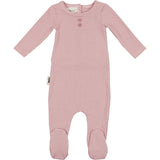 Button Striped Footie