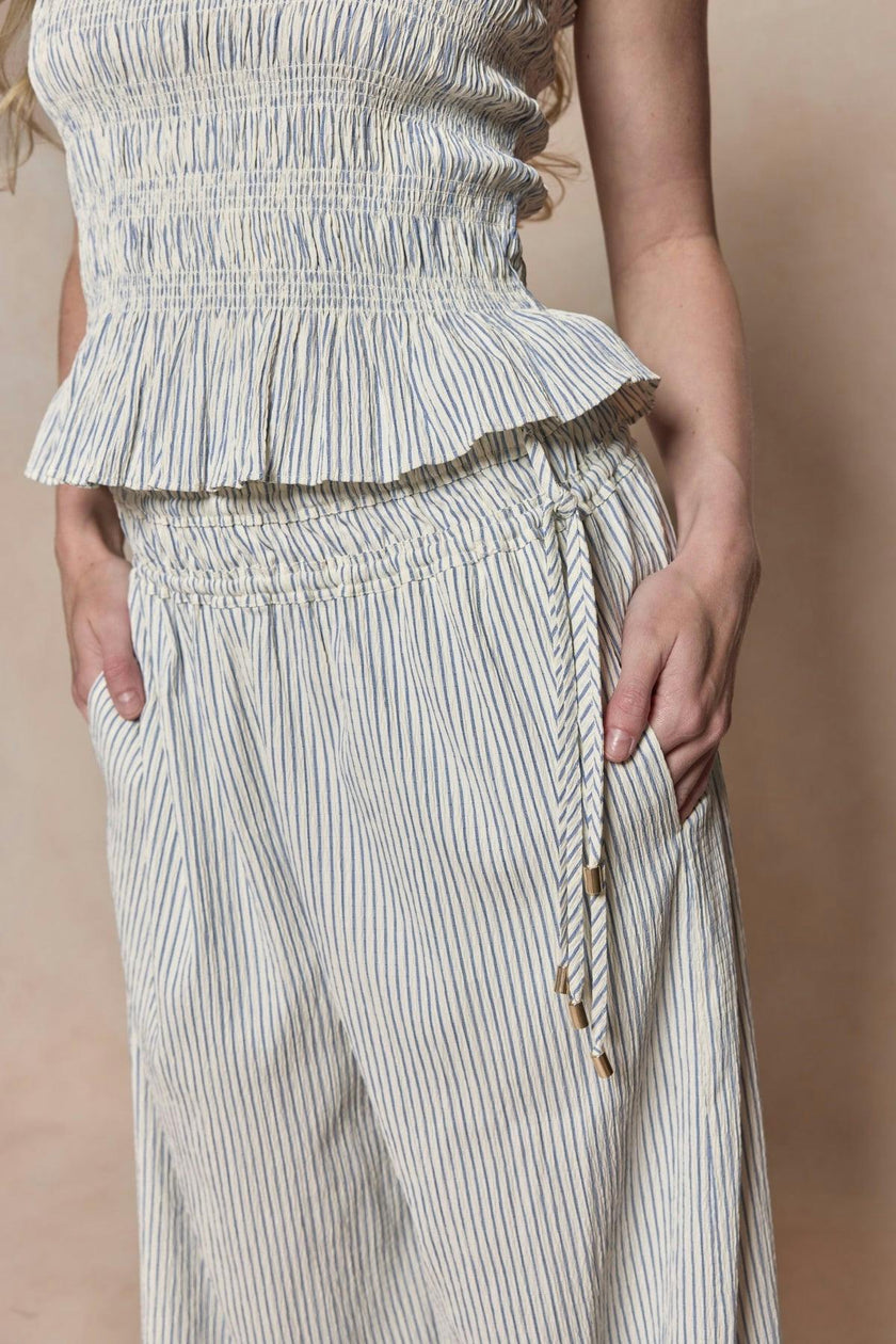 Harley Pants in Blue & White Pinstripe